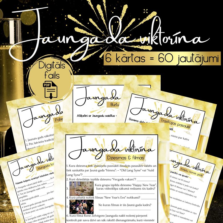 Jaungada viktorīna, digitāls PDF fails